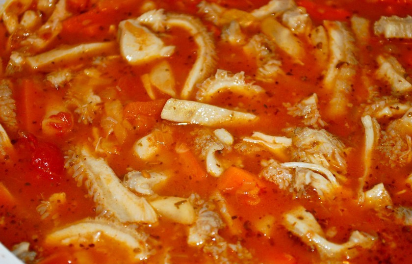 1. Этап. Флячки по-польски: И рубец сам, непосредственно. Тушим все до готовности.