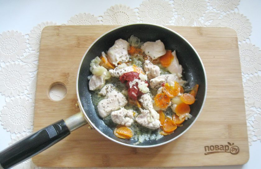 1. Этап. Косуле: Измельченный чеснок.