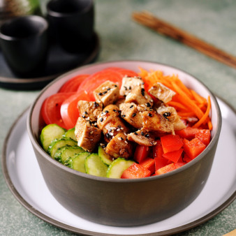 Поке с курицей терияки