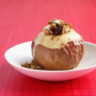 Baked Apples with Dried Cherries and Maple Syrup