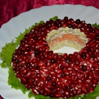 Гранатовый браслет салат без свеклы