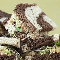 Deviled Ham Salad on Marbled Rye Bread