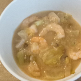 Креветки в ревенево-кокосовом самбале