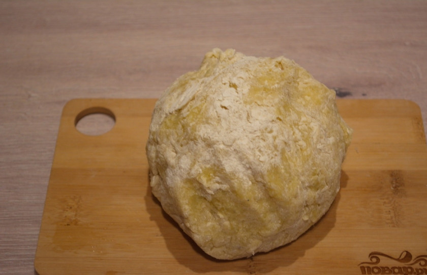 1. Этап. Ньокки с мясным соусом: 4. У нас получится вот такое тесто.