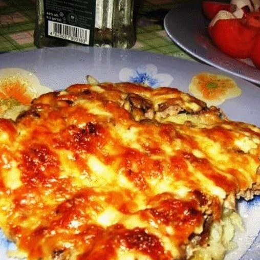 1. Этап. Мясо по-французски из куриного фарша: Готово! Приятного :)