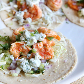 Buffalo Shrimp Tacos