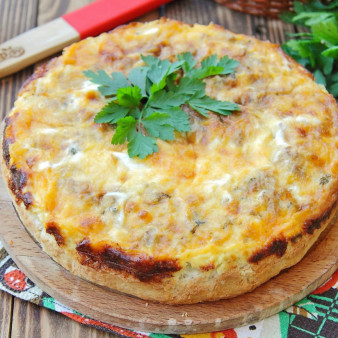 Пирог с говядиной и кукурузой