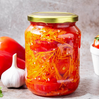 Помидоры в овощной заливке