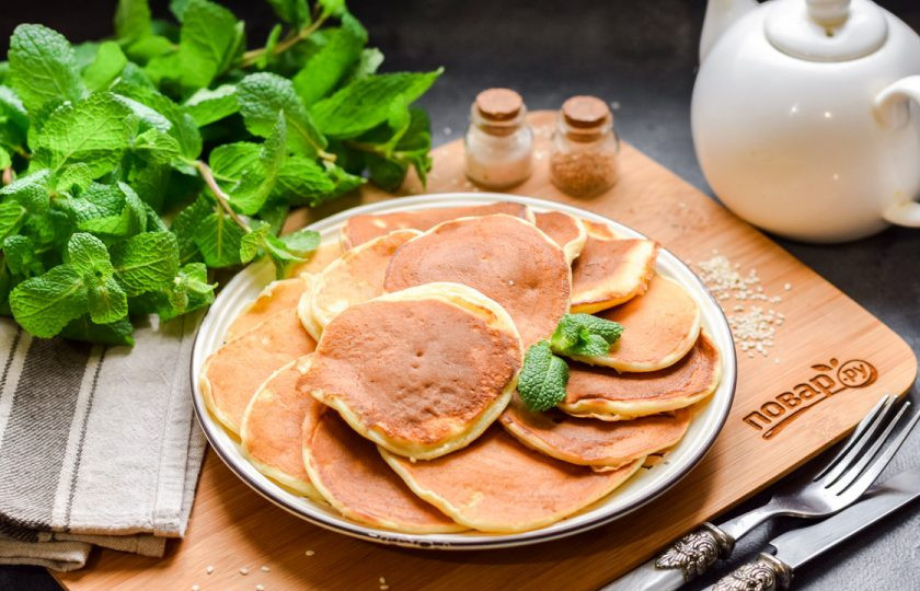 1. Этап. Панкейки с маскарпоне: Приятного аппетита!