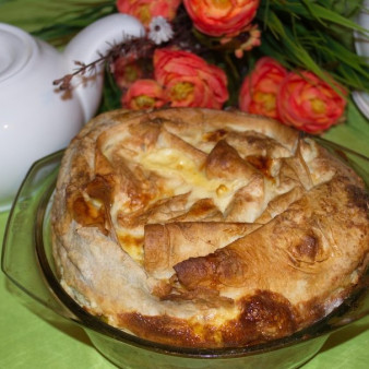 Ачма из лаваша с творогом