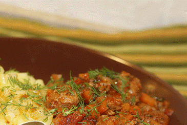 1. Этап. Соевое мясо в мультиварке: Готово! Подавайте, присыпав измельченной зеленью. Приятного аппетита!