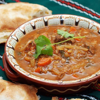 Суп с говядиной и рисом