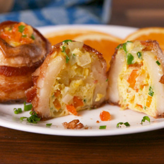 Breakfast Potato Volcanoes