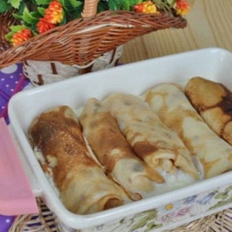 Блинчики с мясом в духовке