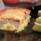 Запеканка мясная с рисом и овощами Рис отвариваем по привычному для вас рецепту. Я готовлю его в мультиварке с добавлением сливочного масла, куркумы и соли. Вот такой красивый он получается. Воды при варке добавьте чуть больше обычного, пусть будет немного кремообразным, но это по желанию. Овощи чистим.
