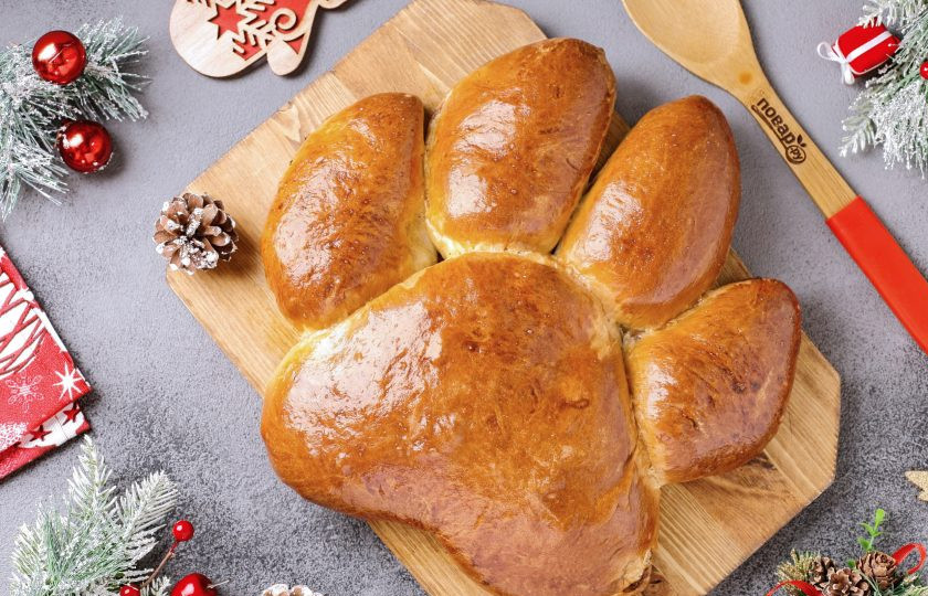 1. Этап. Мясной пирог Лапа тигра: Очень вкусно как в тёплом, так и в остывшем виде. С наступающим Новым годом и приятного аппетита!