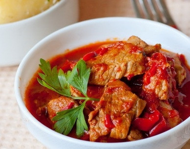 1. Этап. Свинина тушеная с болгарским перцем: Приятного аппетита!