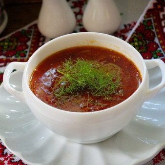 Постный борщ