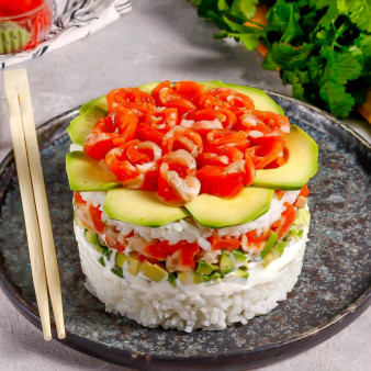 Салат Филадельфия с семгой