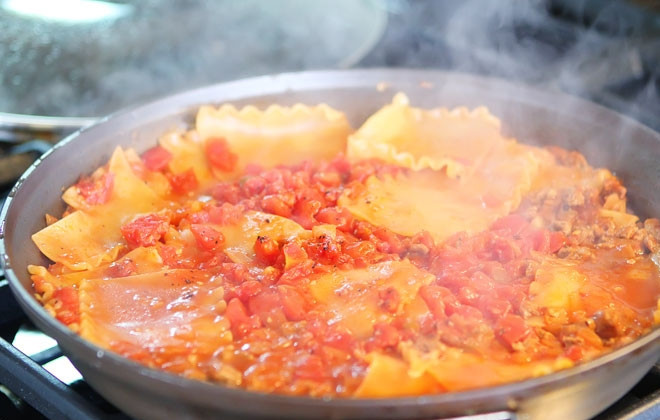 1. Этап. Быстрая лазанья на плите: 7. Вот такая красота у нас получилась!