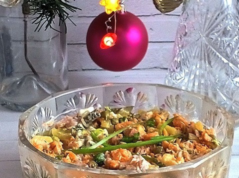 1. Этап. Оливье по-новому: Подаём Оливье на стол.