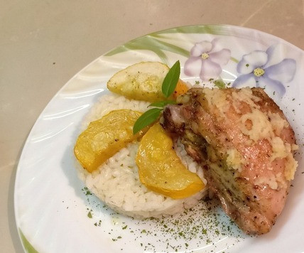 1. Этап. Курица с кабачками под чесночной корочкой: Приятного аппетита!