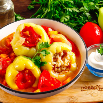 Фаршированный перец по-узбекски