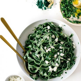 Зеленые макароны