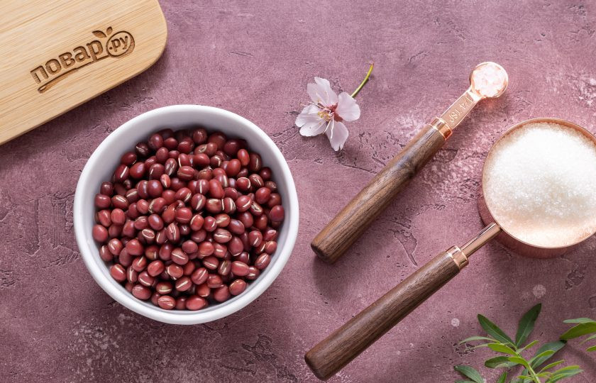 1. Этап. Бобовая паста Анко: Подготовьте все ингредиенты.