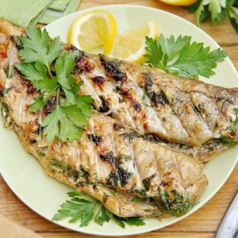 Grilled pollock