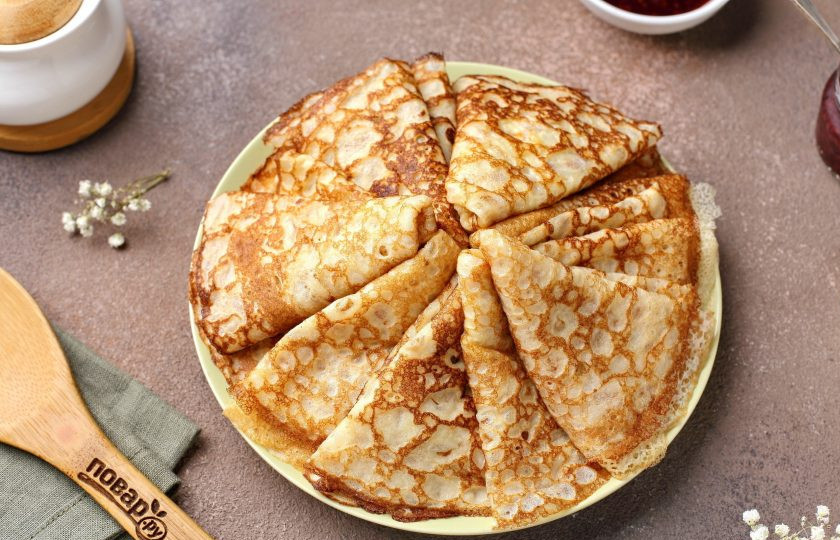 1. Этап. Блины на крахмале без муки: Блины на крахмале без муки готовы. Приятного аппетита!