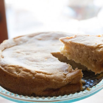 Постный кекс с яблоками