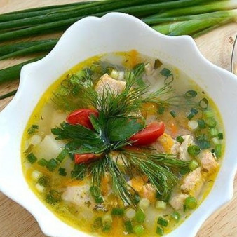 Уха с пшеном