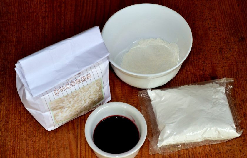 1. Этап. Японские пирожные Моти: Это базовые ингредиенты для основы 