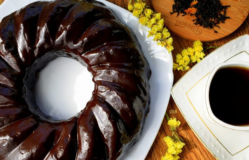 1. Этап. Шоколадный чайный пирог: Приятного аппетита!