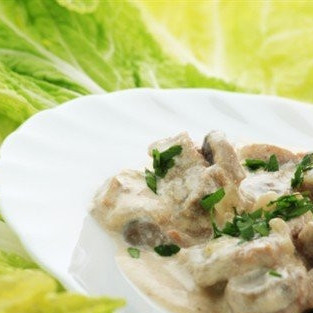 Грибы, запеченные в сливках