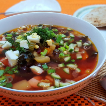 Зеленый борщ без щавеля