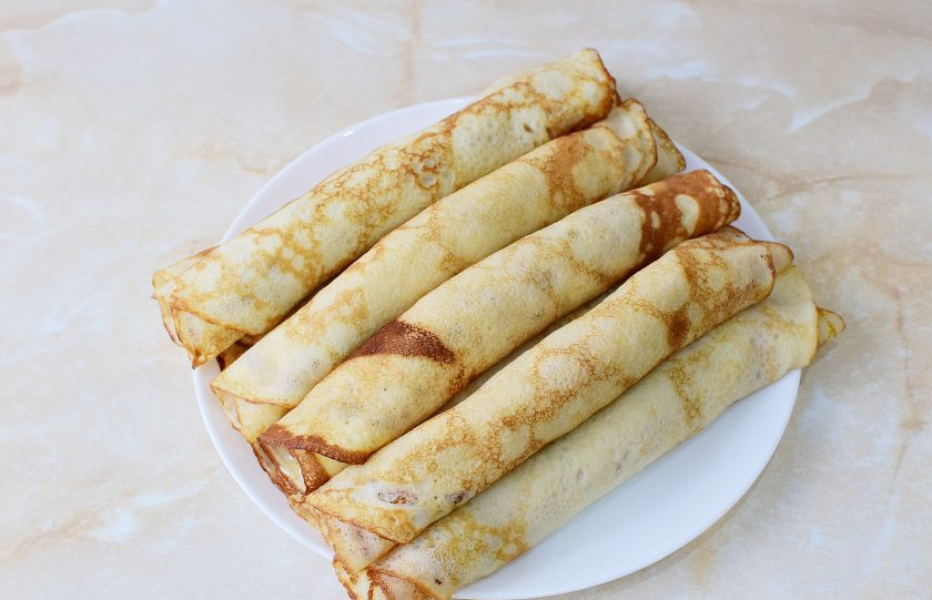 1. Этап. Блины купеческие: Так наполните все блинчики.