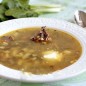 Green borsch with meat