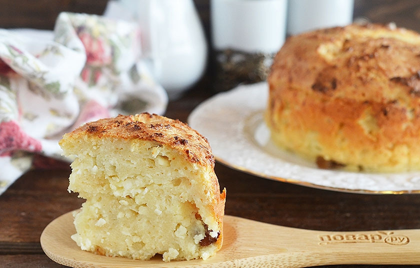 1. Этап. Творожный кекс с яйцами: 7. Приятного аппетита!