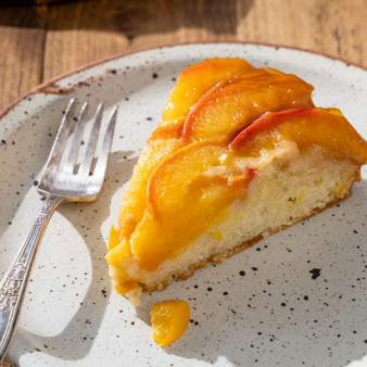Peach Upside Down Cake with Buttermilk