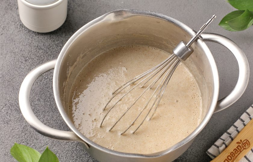 1. Этап. Ржаные блины: Перемешайте всё ещё раз до однородного состояния. Тесто готово.