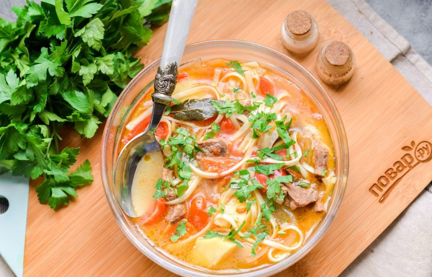 1. Этап. Шурпа с телятиной: Приятного аппетита!