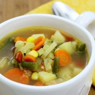 Суп на овощном бульоне