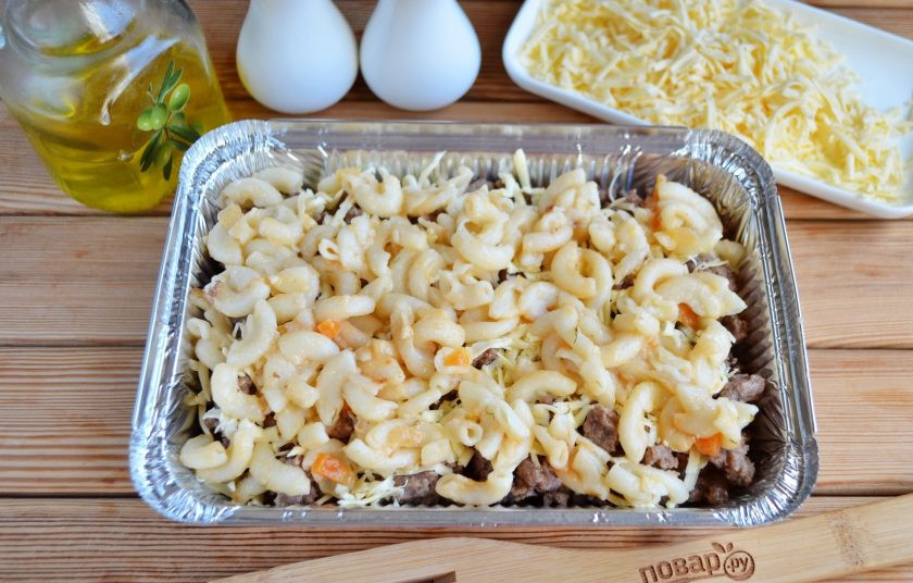 1. Этап. Паста Аль форно: Далее — вторая половина макарон.