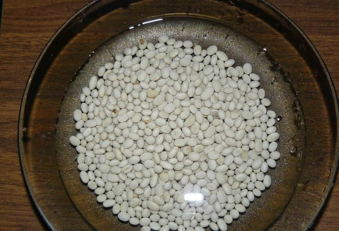 1. Этап. Свинина с фасолью в горшочках: Фасоль, конечно же, необходимо предварительно замочить на пару часиков, а лучше на ночь.