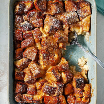 Cinnamon Bagel Bread Pudding