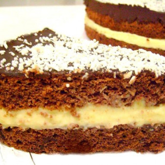 Шоколадно-кокосовый торт