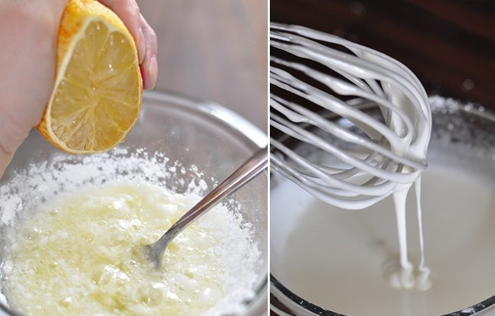 1. Этап. Заварной кулич: 20. Добавьте сок лимона и взбейте до однородности.