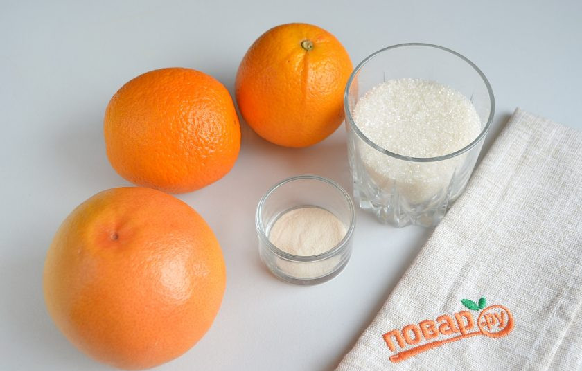 1. Этап. Мармелад: 1. Итак, подготовьте необходимые продукты. Вымойте апельсины, грейпфрут.